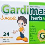 Gardimax Herball Junior, pastylki do ssania, smak pomarańczowy, powyżej 3 lat, 24 sztuki