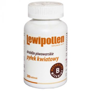 Lewipollen, drożdże piwowarskie z pyłkiem kwiatowym, 200 tabletek