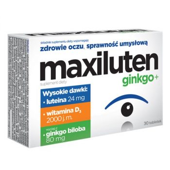 Maxiluten ginkgo+, 30 tabletek
