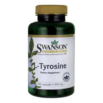 Swanson L-Tyrosine, L-tyrozyna, 100 kapsułek
