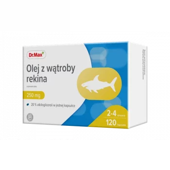 Olej z wątroby rekina, suplement diety, 120 kapsułek