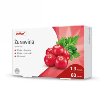 Żurawina, suplement diety, 60 tabletek